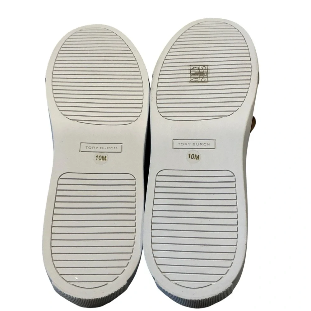 Tory Burch Marion fashion sneakers gold quilted leather size 10